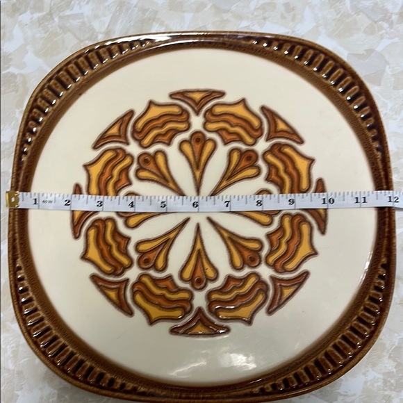 Vintage 60s 70s Ceramic Herbolheim Cake Serving Plate - Picture 6 of 7